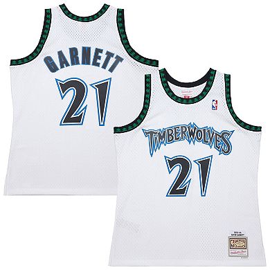 Men's Mitchell & Ness Kevin Garnett White Minnesota Timberwolves Hardwood Classics Swingman Jersey
