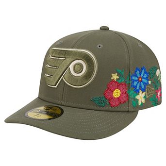 Men's New Era Olive Philadelphia Flyers Tonal Florals 59FIFTY Fitted Hat