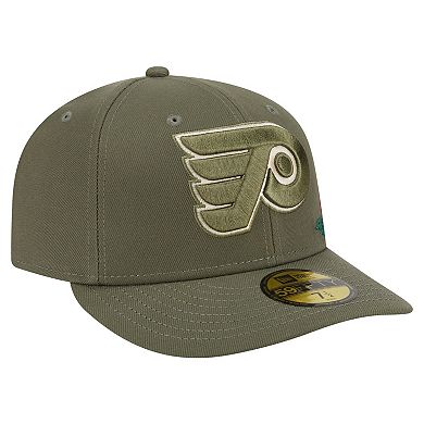 Men's New Era Olive Philadelphia Flyers Tonal Florals 59FIFTY Fitted Hat