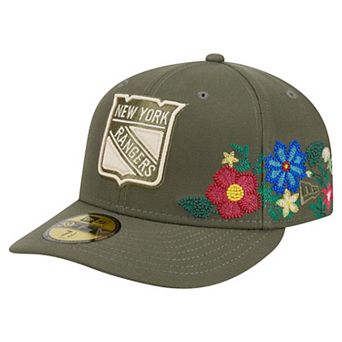 Men's New Era Olive New York Rangers Tonal Florals 59FIFTY Fitted Hat