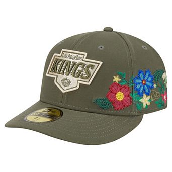 Men's New Era Olive Los Angeles Kings Tonal Florals 59FIFTY Fitted Hat