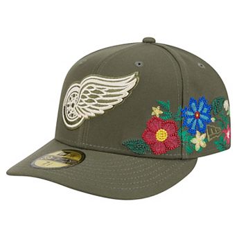 Men's New Era Olive Detroit Red Wings Tonal Florals 59FIFTY Fitted Hat