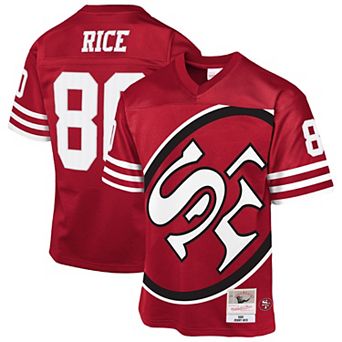 Youth��Mitchell & Ness Jerry Rice Scarlet San Francisco 49ers 1990 Throwback Fashion Jersey