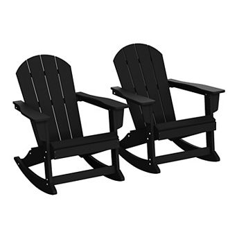 2 pc set Outdoor / Patio Poly Adirondack rocking chairs ( 2 seater )