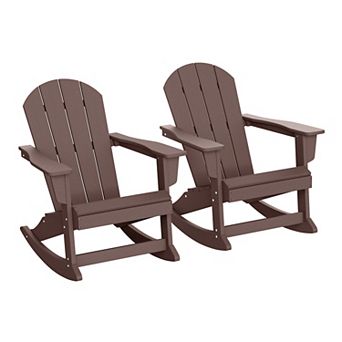 2 pc set Outdoor / Patio Poly Adirondack rocking chairs ( 2 seater )