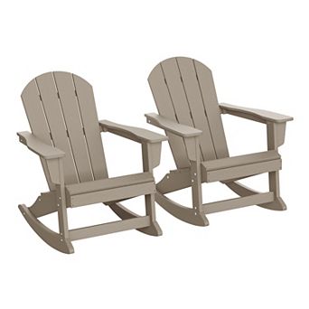 2 pc set Outdoor / Patio Poly Adirondack rocking chairs ( 2 seater )