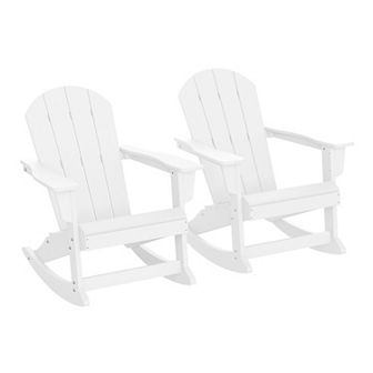 2 pc set Outdoor / Patio Poly Adirondack rocking chairs ( 2 seater )