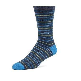 Scattered Stripes Wool Crew Socks