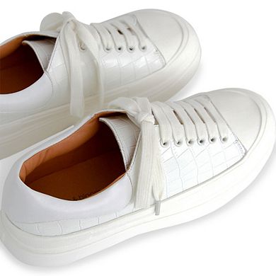 Just A Dream Croc Leather Sneaker