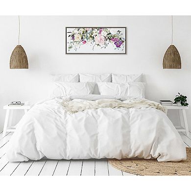 Sylvie 13 Ink Wash Floral Framed Canvas by Emma Daisy