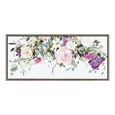 Sylvie 13 Ink Wash Floral Framed Canvas by Emma Daisy