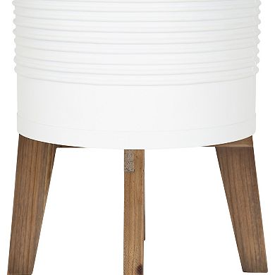 Gavri Metal Planter with Wood Stand