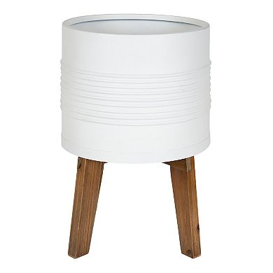 Gavri Metal Planter with Wood Stand