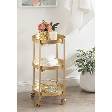Celia Round Metal Bar Cart