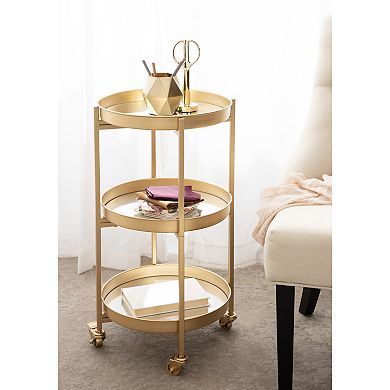 Celia Round Metal Bar Cart