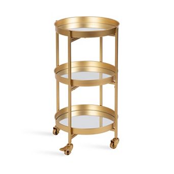 Celia Round Metal Bar Cart