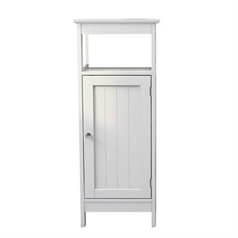 12.6 in W. x 12 in D x 31.5 in H White Linen Cabinet with 1-Shelf