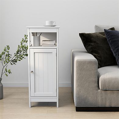 12.6 in. W. x 12 in. D x 31.5 in. H White Linen Cabinet with 1-Shelf