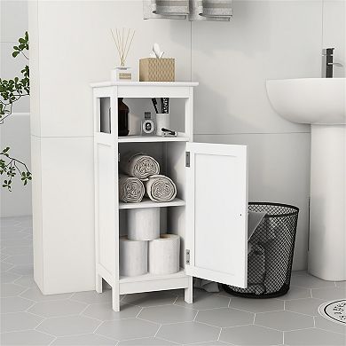 12.6 in. W. x 12 in. D x 31.5 in. H White Linen Cabinet with 1-Shelf