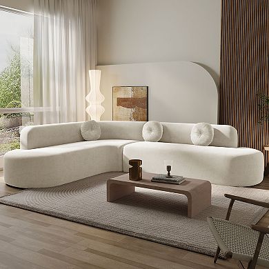 Merax Mirod 122'' Extra Large Sectional Sofa Soft Fabric Upholstery