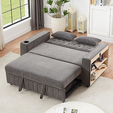 Merax Pull-out Sofa Bed Convertible Couch Loveseat Sofa Modern Sleeper Sofa