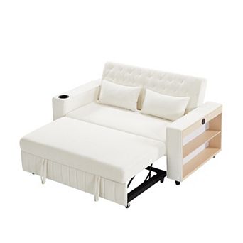Merax Pull-out Sofa Bed Convertible Couch Loveseat Sofa Modern Sleeper Sofa