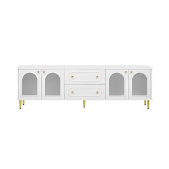 Merax 78.7'' Modern TV Stand, TV Cabinet with Five Metal Legs and Metal Handles