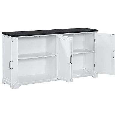 Merax American Country Style Wooden Sideboard with Pine Doors and Legs