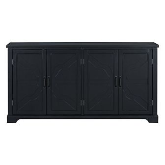 Merax American Country Style Wooden Sideboard with Pine Doors and Legs