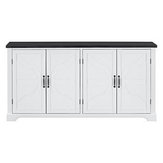 Merax American Country Style Wooden Sideboard with Pine Doors and Legs