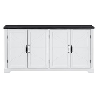 Merax American Country Style Wooden Sideboard with Pine Doors and Legs