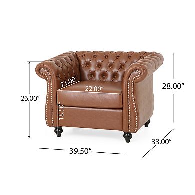 Merax Mirod Tufted Accent Chair, PU