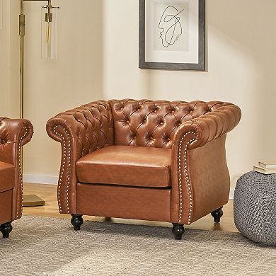 Merax Mirod Tufted Accent Chair, PU