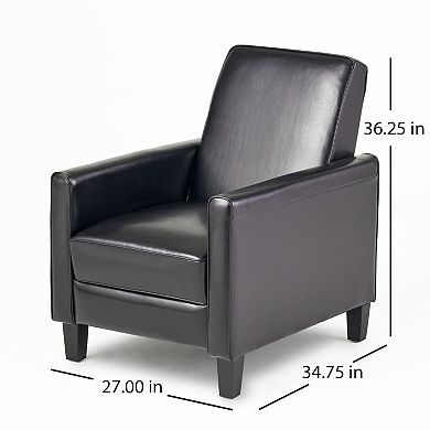 Merax Fax Genuine Leather Push Back Recliner Chair - Adjustable Home Theater & Office Recliner