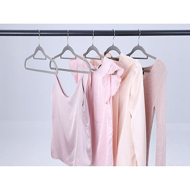 10 Pcs Non-Slip Velvet Hangers, 360-Degree Durable Space Saving Clothes Hangers for Closet, Pants