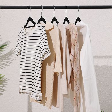 10 Pcs Non-Slip Velvet Hangers, 360-Degree Durable Space Saving Clothes Hangers for Closet, Pants