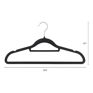 10 Pcs Non-Slip Velvet Hangers, 360-Degree Durable Space Saving Clothes Hangers for Closet, Pants