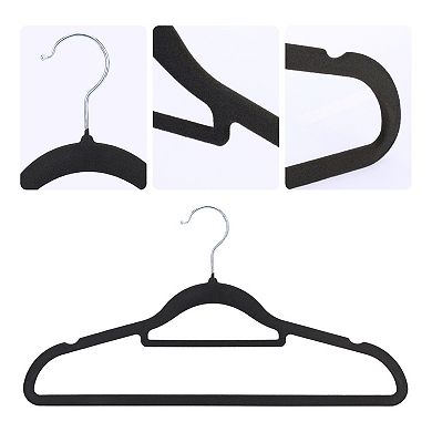 10 Pcs Non-Slip Velvet Hangers, 360-Degree Durable Space Saving Clothes Hangers for Closet, Pants