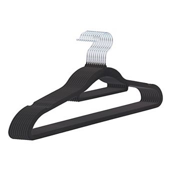 10 pc Non-Slip Velvet Hangers, 360-Degree Durable Space Saving Clothes Hangers for Closet, Pants