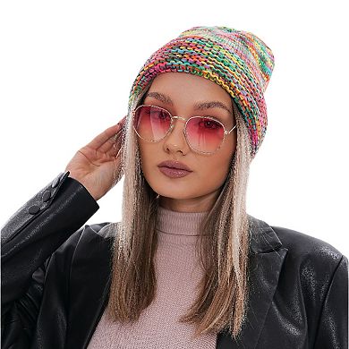 Women's Colorful Cable Knit Beanie For Women & Teens