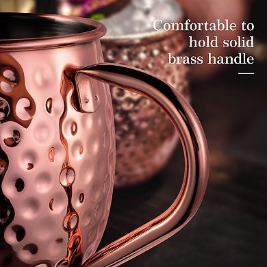 4 piece set of 16oz. Copper Moscow Mule Mugs