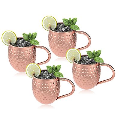 4 piece set of 16oz. Copper Moscow Mule Mugs