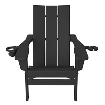 HDPE Foldable Modern Chair with Dual Cup Holders