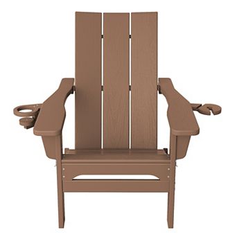 HDPE Foldable Modern Chair with Dual Cup Holders