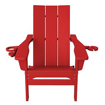 HDPE Foldable Modern Chair with Dual Cup Holders