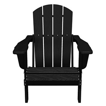 HDPE Foldable Adirondack Chair with Dual Cup Holders