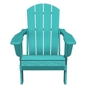 HDPE Foldable Adirondack Chair with Dual Cup Holders
