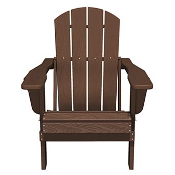 HDPE Foldable Adirondack Chair with Dual Cup Holders