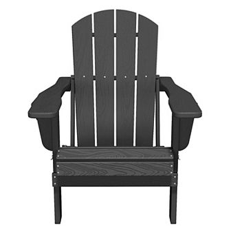 HDPE Foldable Adirondack Chair with Dual Cup Holders