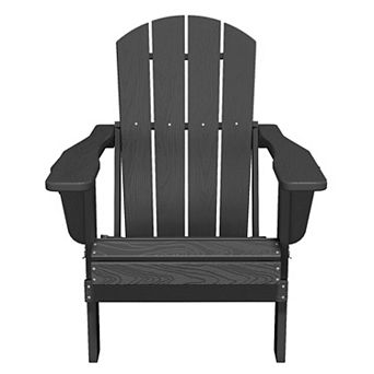 HDPE Foldable Adirondack Chair with Dual Cup Holders